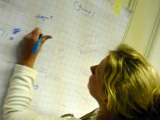 Anja beim Brainstorming; Rechte: bzd.